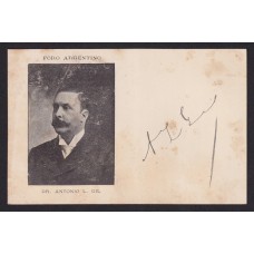 DR ANTONIO L. GIL ANTIGUA TARJETA POSTAL CON FIRMA AUTOGRAFA